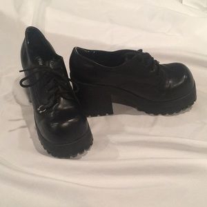 Grunge platform boots